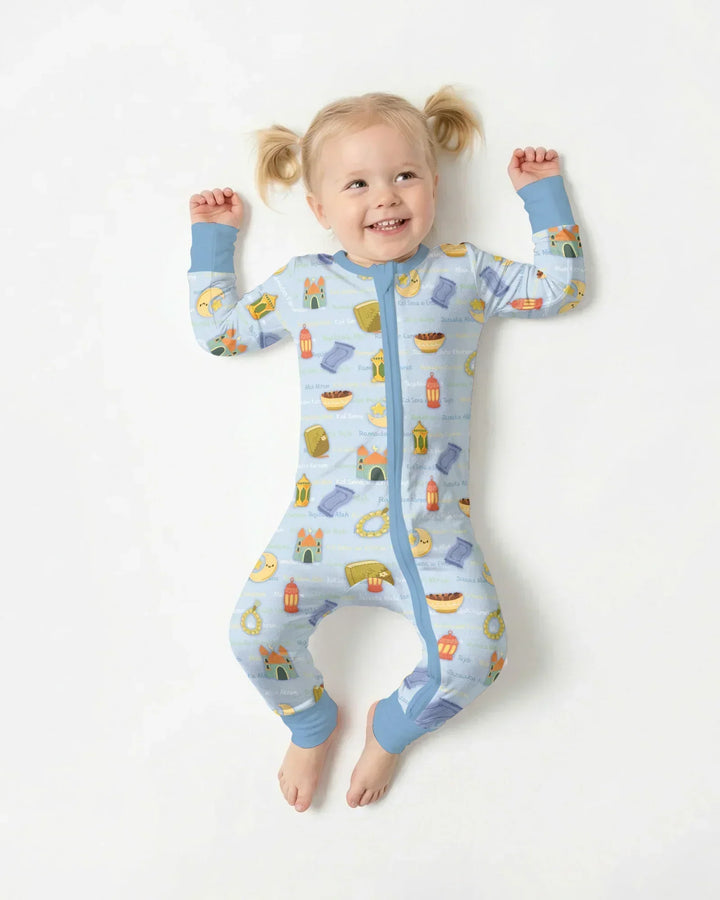 Ramadan Mubarak Family Matching Bamboo Convertible Zippy
