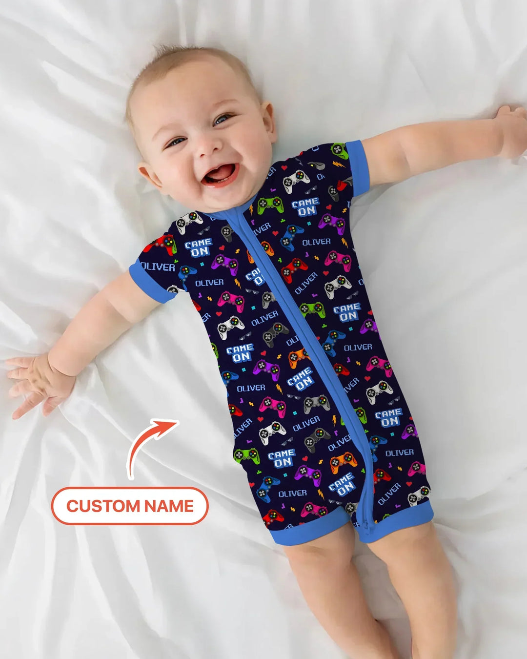 Custom Name Game On Family Matching Bamboo Shorty Zippy