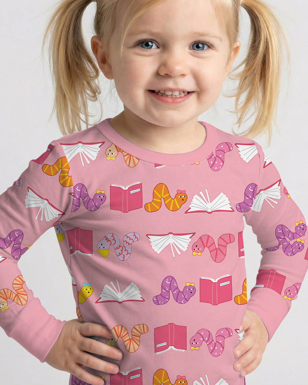 Bookworm Family Matching Bamboo Two Piece Long Sleeve Pajama Set