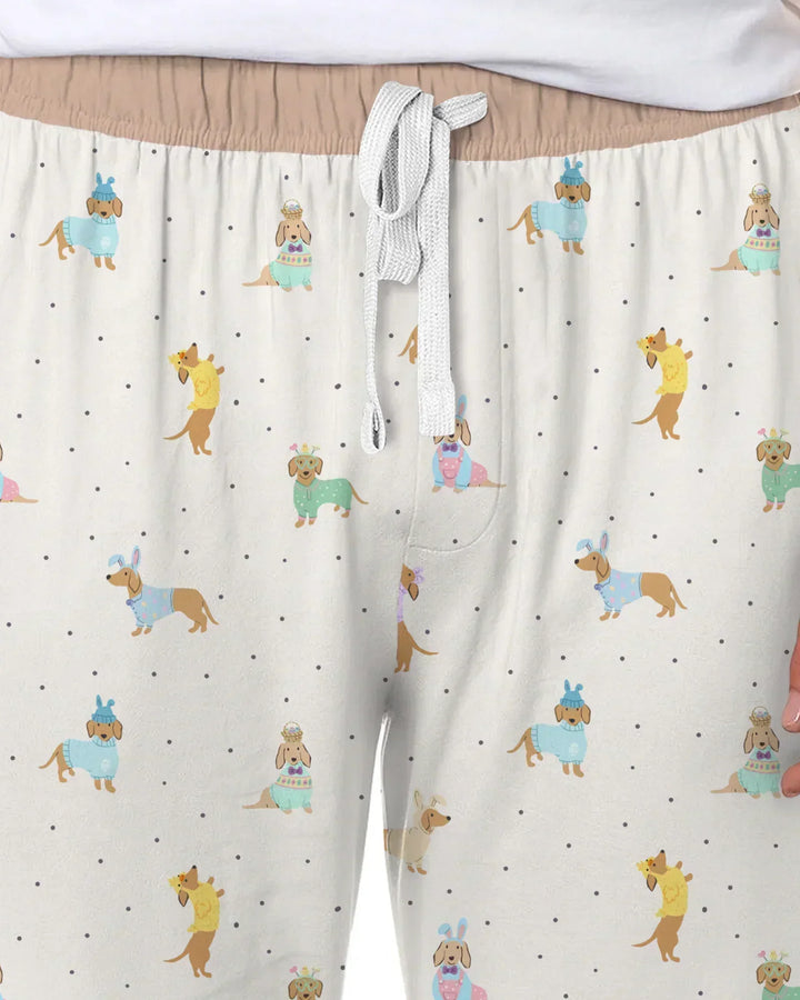 Easter Dachshund Bamboo Men's Pajama Set