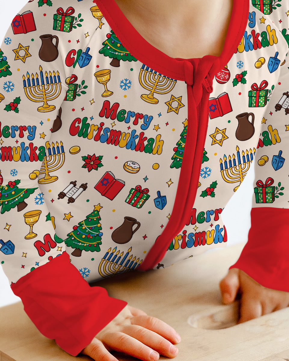 Merry Chrismukkah Bamboo Convertible Zippy