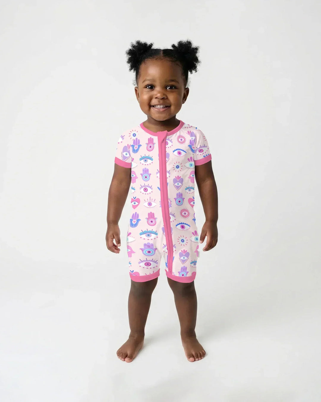 Hamsa Heart Guardians Family Matching Bamboo Shorty Zippy