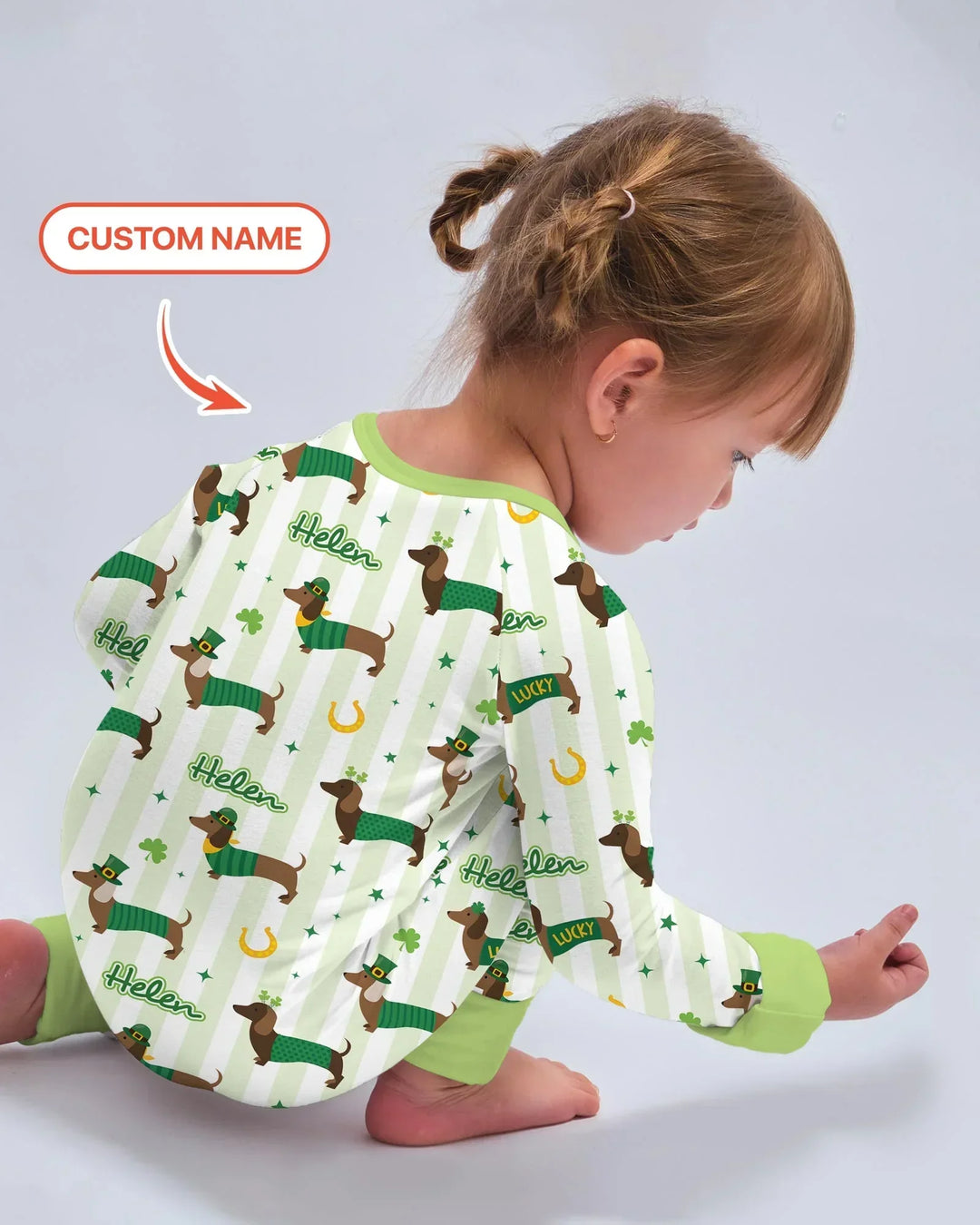 Lucky Dachshunds St. Patrick's Day Family Matching Bamboo Convertible Zippy