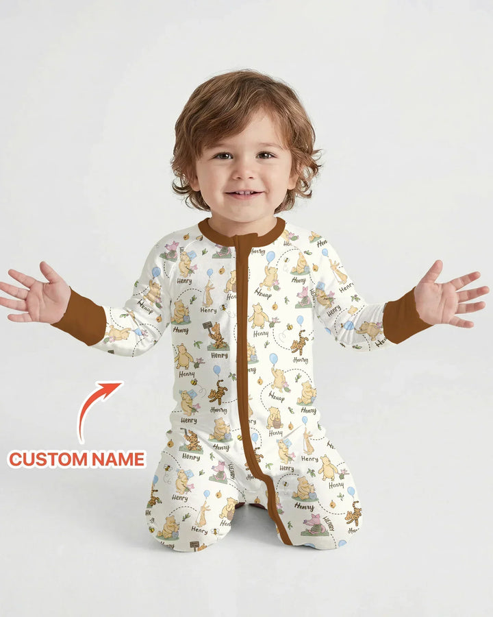 Once Upon A Bear Custom Name Bamboo Convertible Zippy