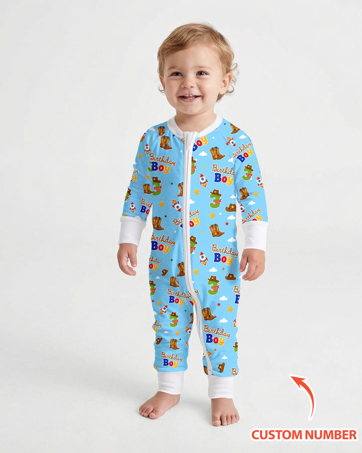Custom Birthday Western Boy Bamboo Convertible Zippy
