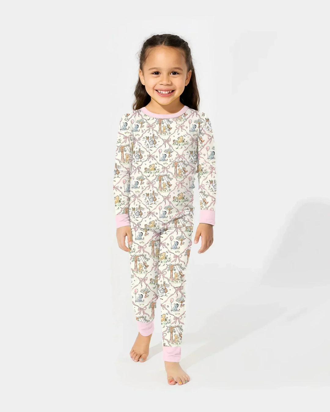 Spring Meadow Friends Bamboo Two Piece Long Sleeve Pajama Set