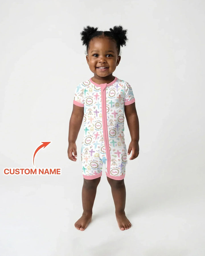 He Is Risen Personalized Bamboo Shorty Zippy