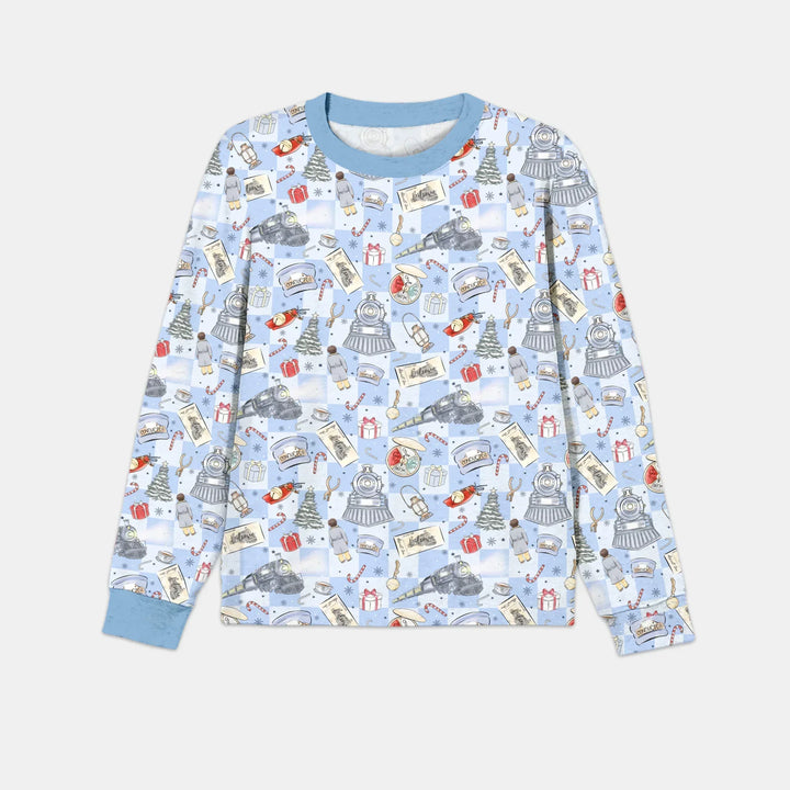 Christmas Train Bamboo Men's Pajama Set