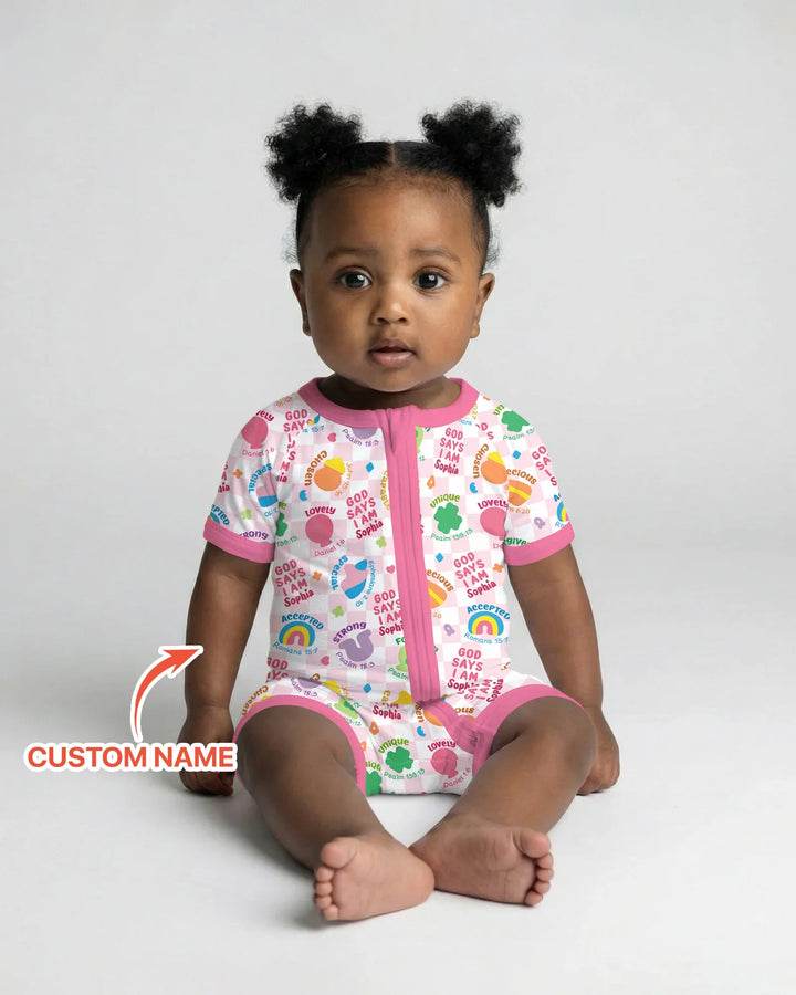 God Says I Am St. Patrick’s Day Custom Name Family Matching Bamboo Shorty Zippy