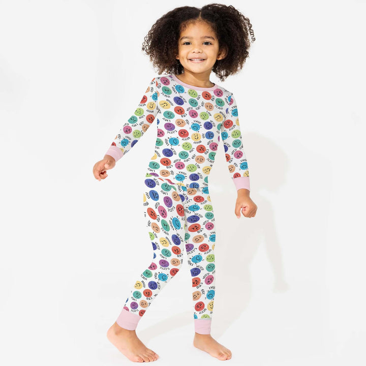 My Emotions Hebrew Bamboo Two Piece Long Sleeve Pajama Set