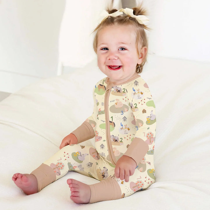 Farm Animal Counting Bamboo Convertible Zippy