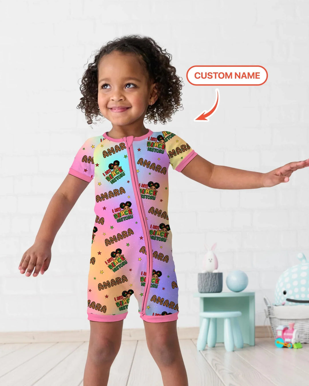 Custom Name I Am Black History Custom Bamboo Convertible Zippy