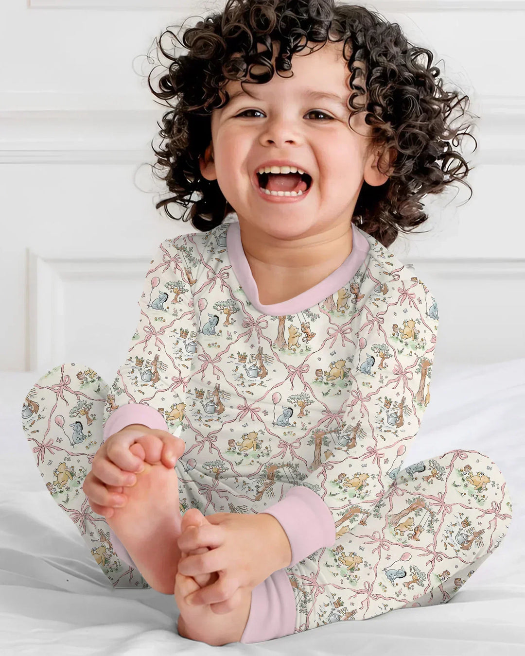 Spring Meadow Friends Bamboo Two Piece Long Sleeve Pajama Set