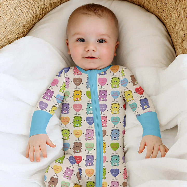 Rainbow Bears Affirmation Bamboo Convertible Zippy