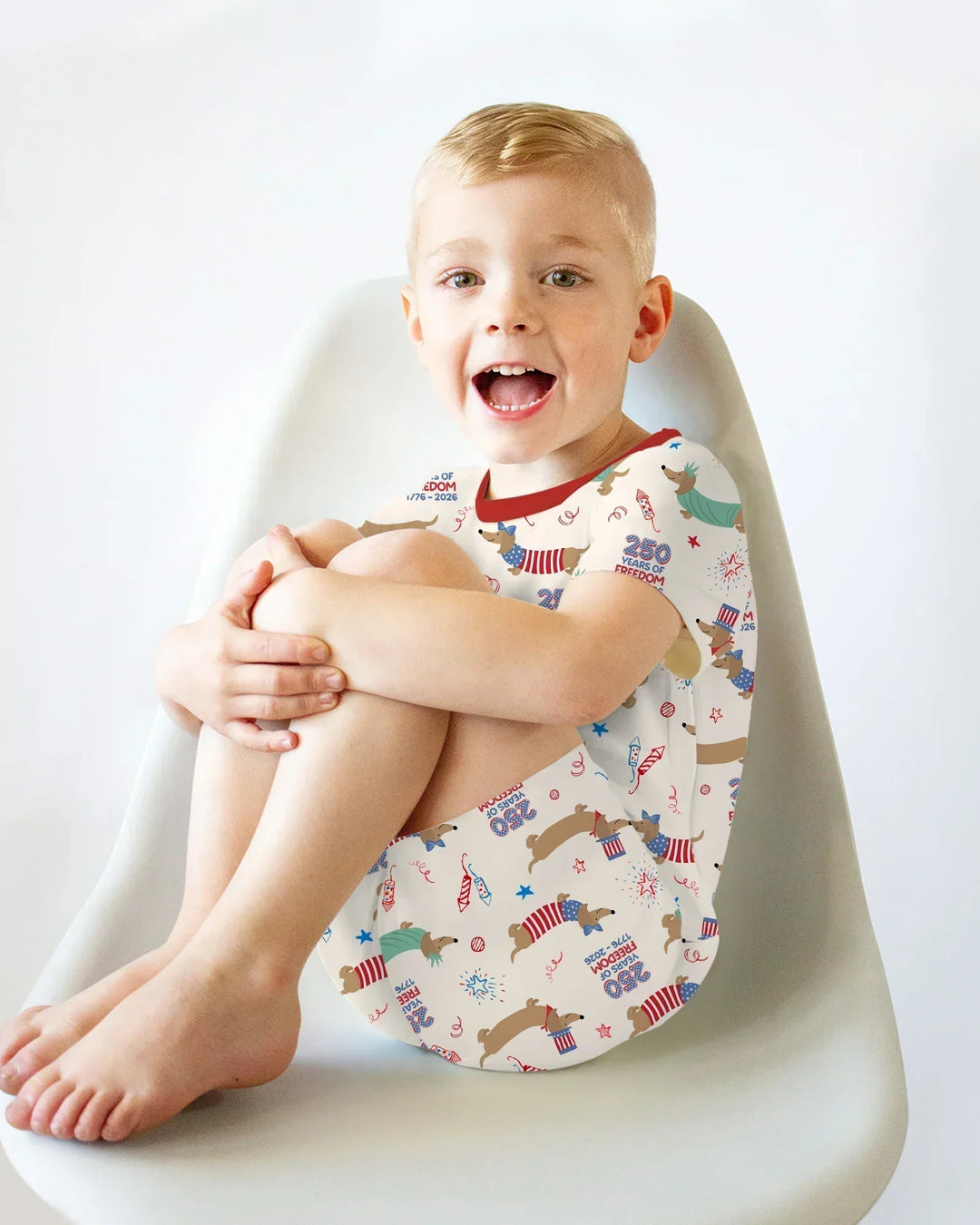 250 Years Of Freedom Bamboo Two Piece Short Sleeve Shorts Pajama Set