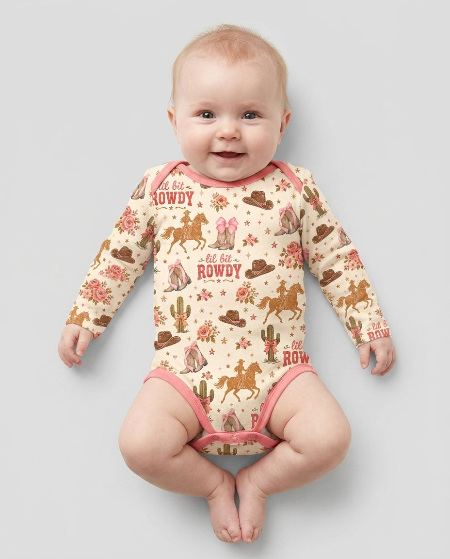 Coquette Cowgirl Lil Bit Rowdy Bamboo Bodysuit