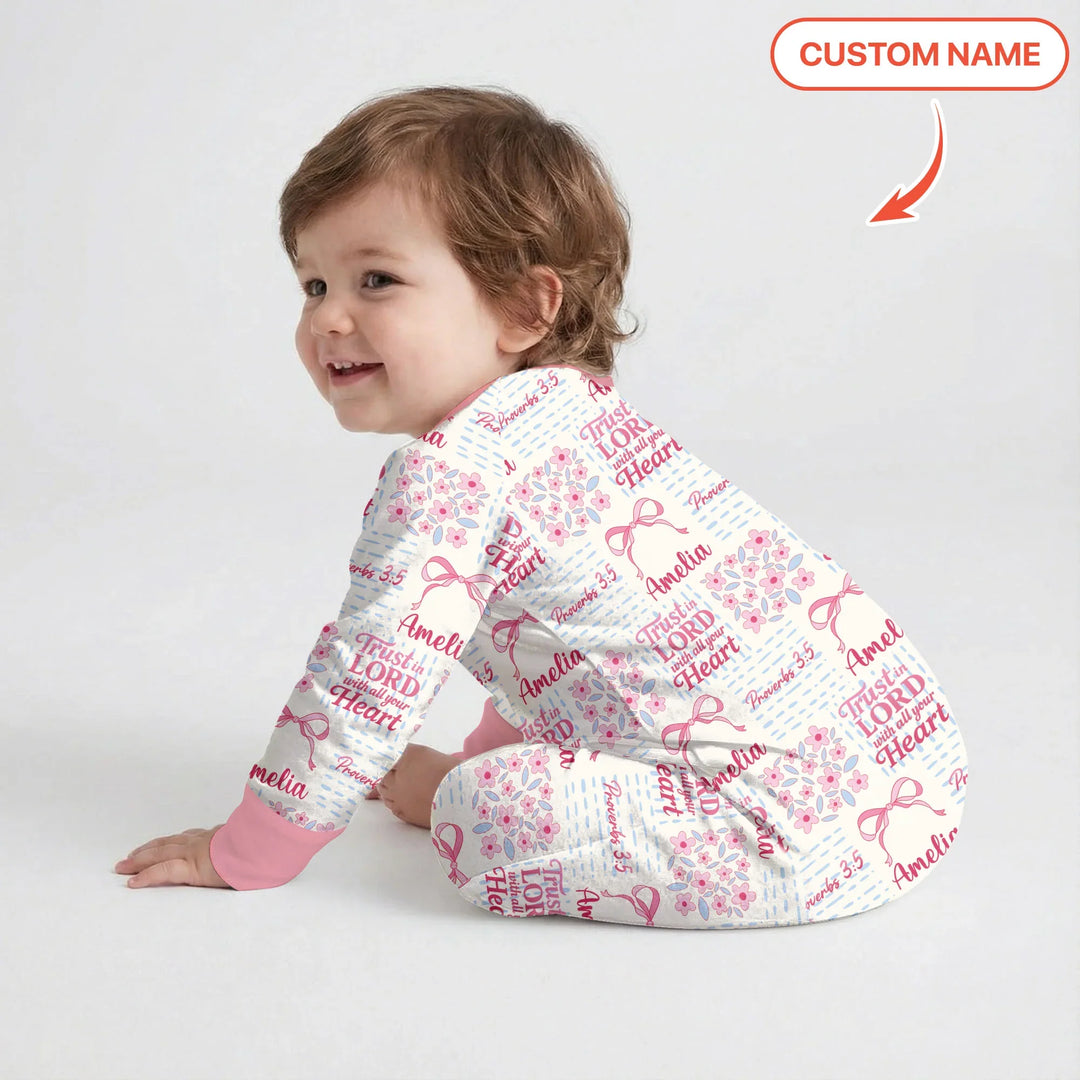 Trust The Lord With All Your Heart Custom Name Bamboo Convertible Zippy