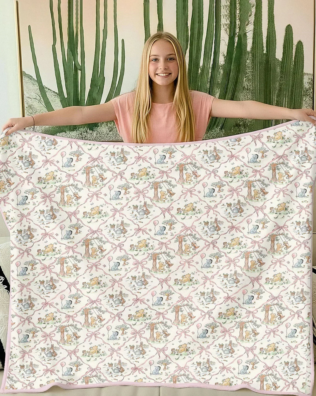 Spring Meadow Friends Bamboo Blanket