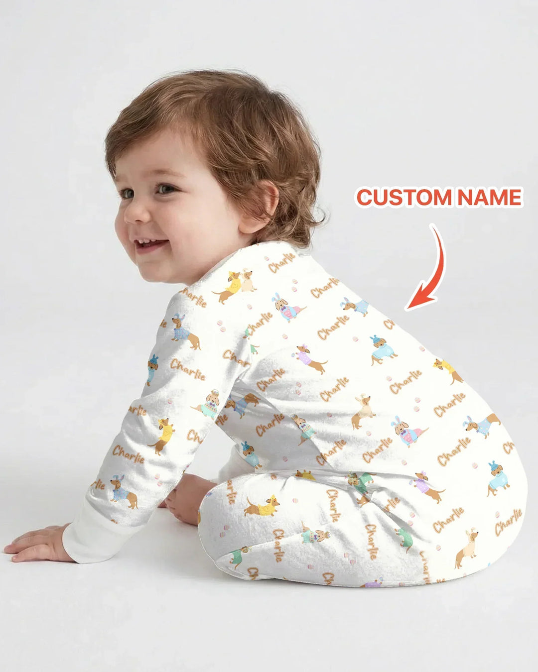 Custom Name Easter Dachshund Bamboo Convertible Zippy