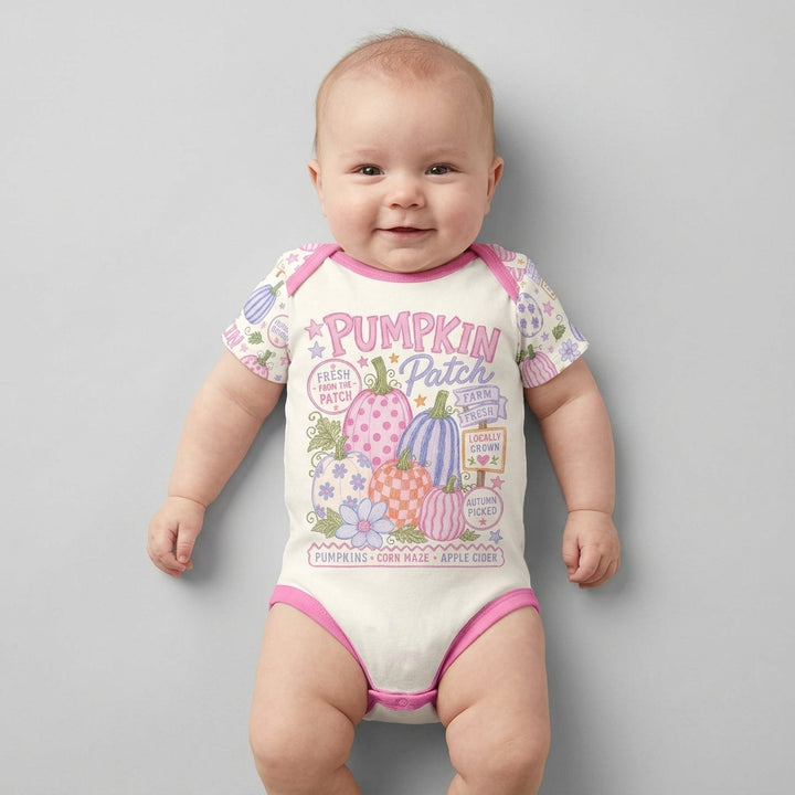 Whimsical Pumpkin Patch Bamboo Bodysuit