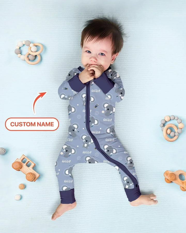 Custom Name Cosmic Koala Bamboo Convertible Zippy