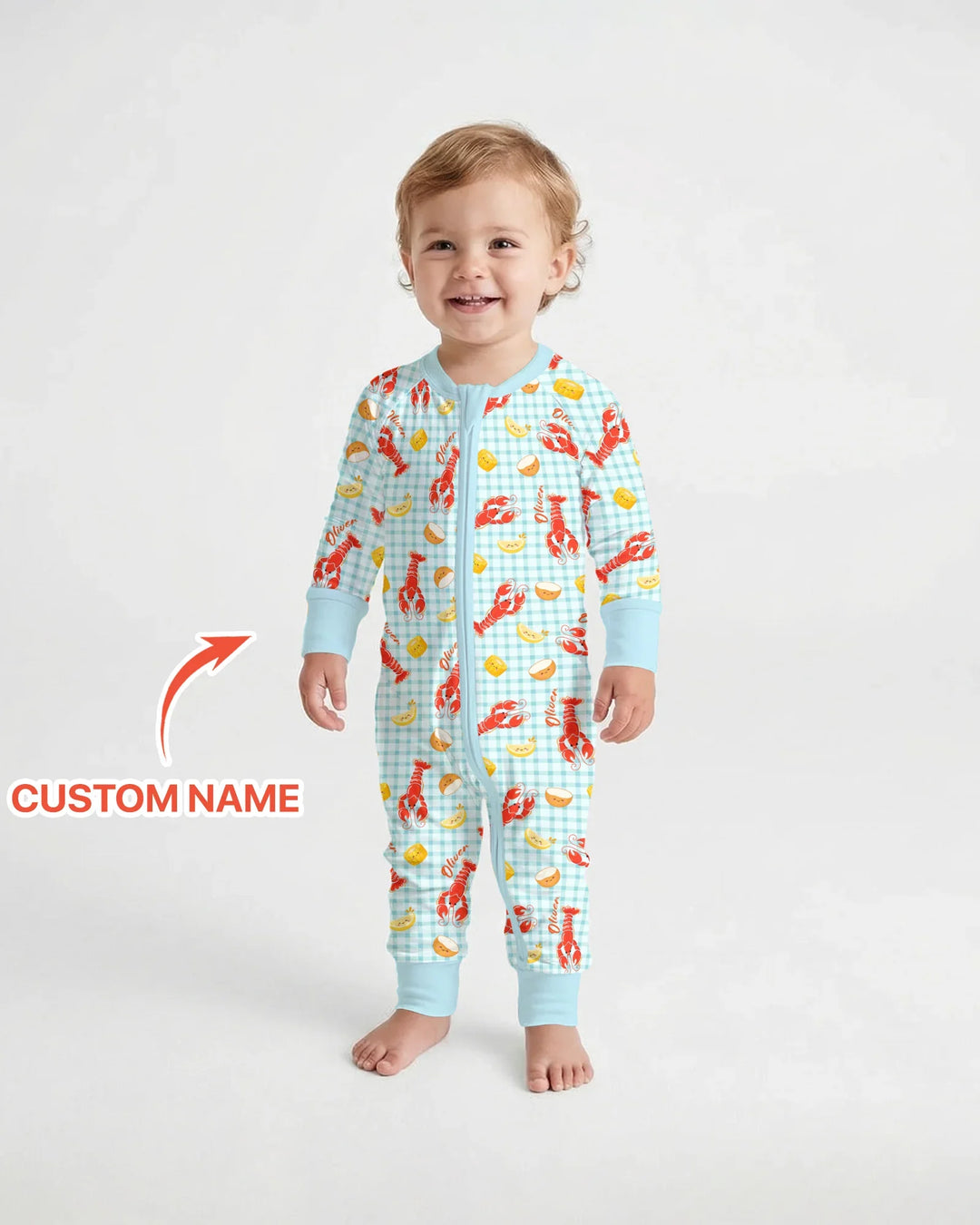 Custom Name Preppy Crawfish Season Bamboo Convertible Zippy