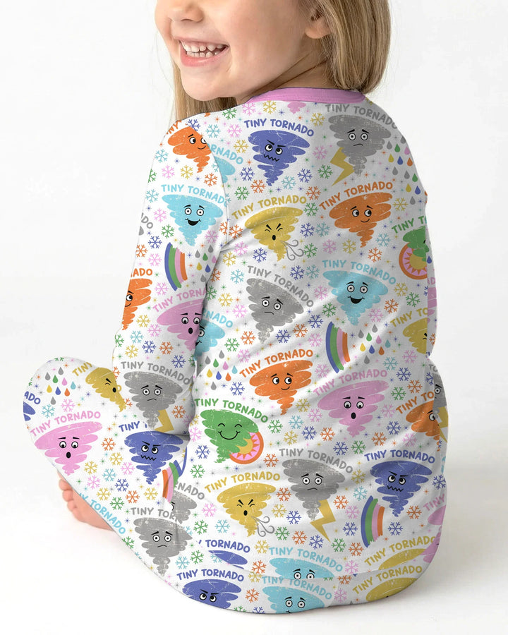 Tornado Family Matching Bamboo Two Piece Long Sleeve Pajama Set