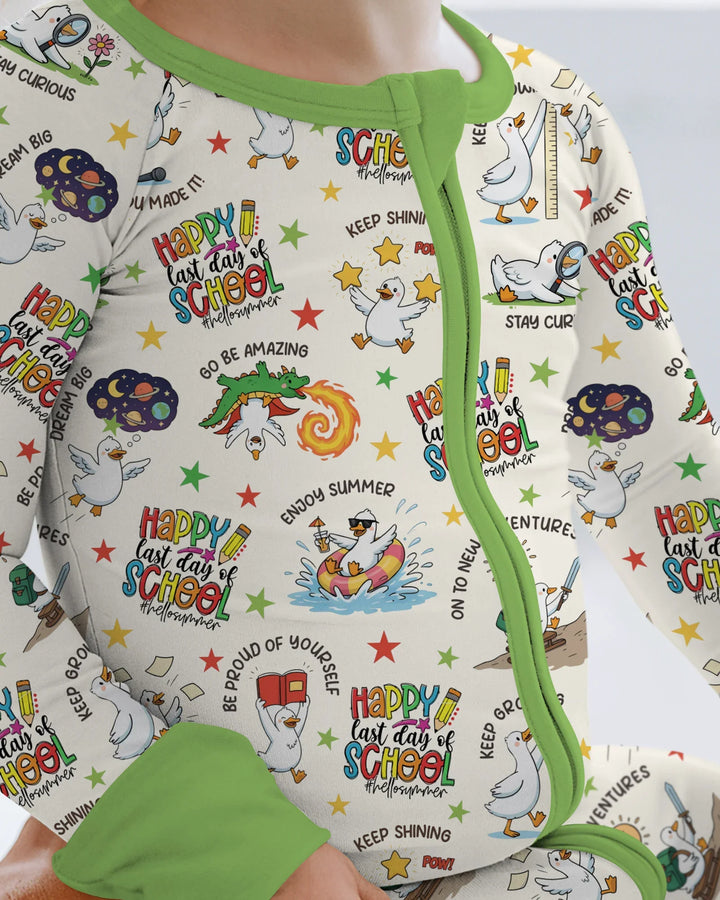Silly Goose Happy Last Day of School Bamboo Convertible Zippy