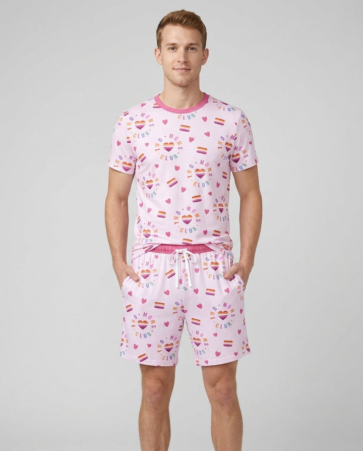 Love Makes Family Bamboo Men Short Sleeve Short Pajama Set
