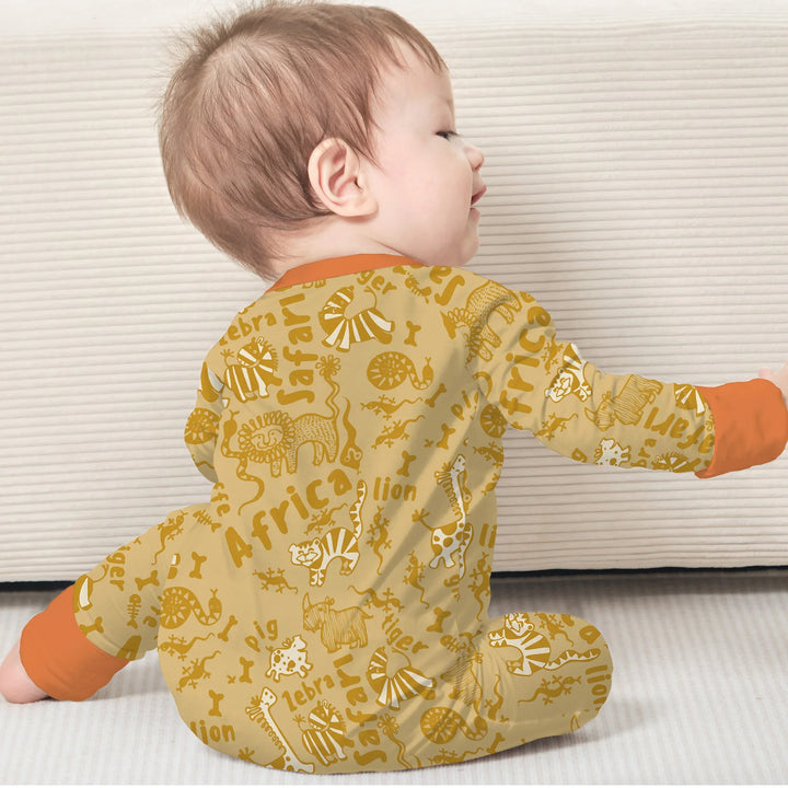 Handdrawn African Animals Bamboo Convertible Zippy