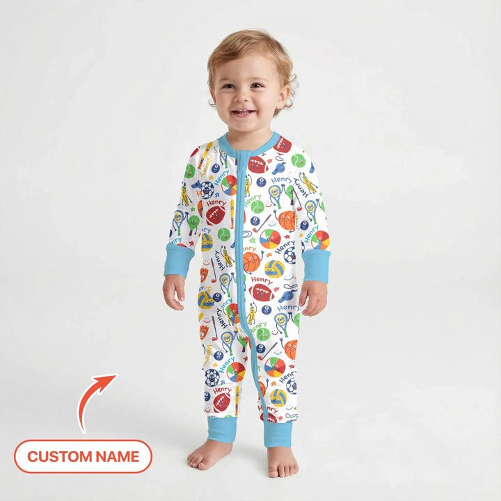 Play Ball Custom Name Bamboo Convertible Zippy