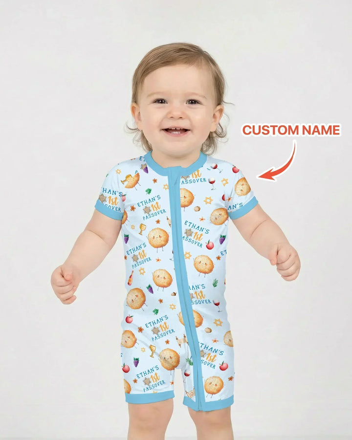 Custom Name 1st Passover Bamboo Shorty Zippy
