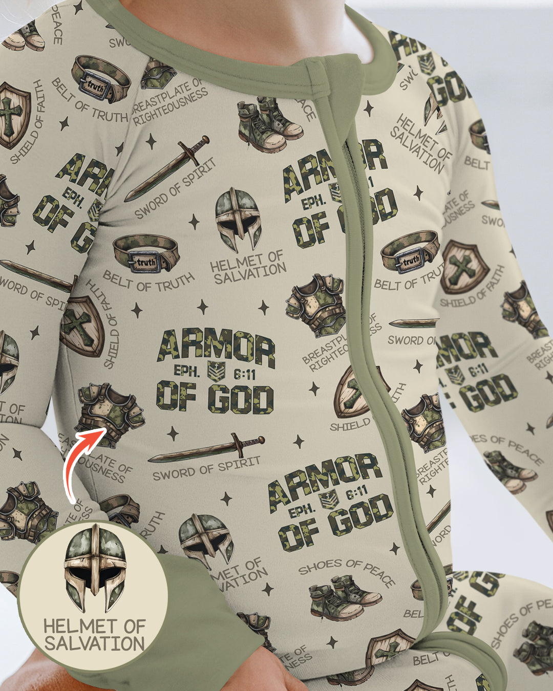 Camo Armor Of God Bamboo Convertible Zippy
