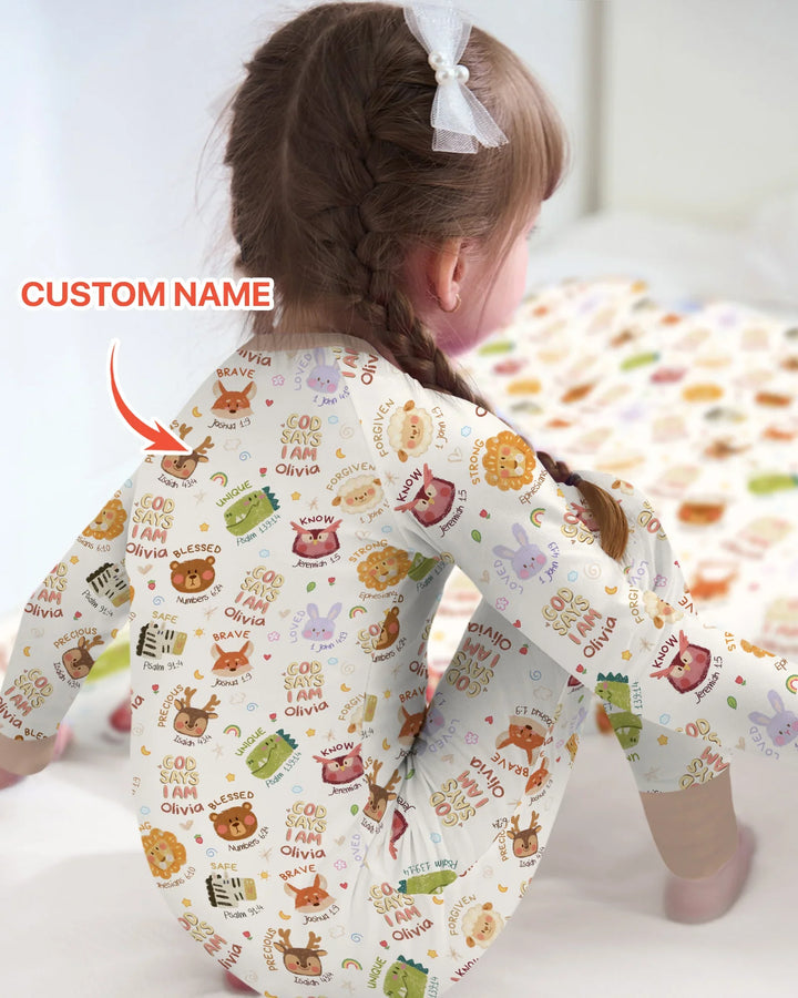 God Says I Am — Little Flock Custom Name Convertible Zippy