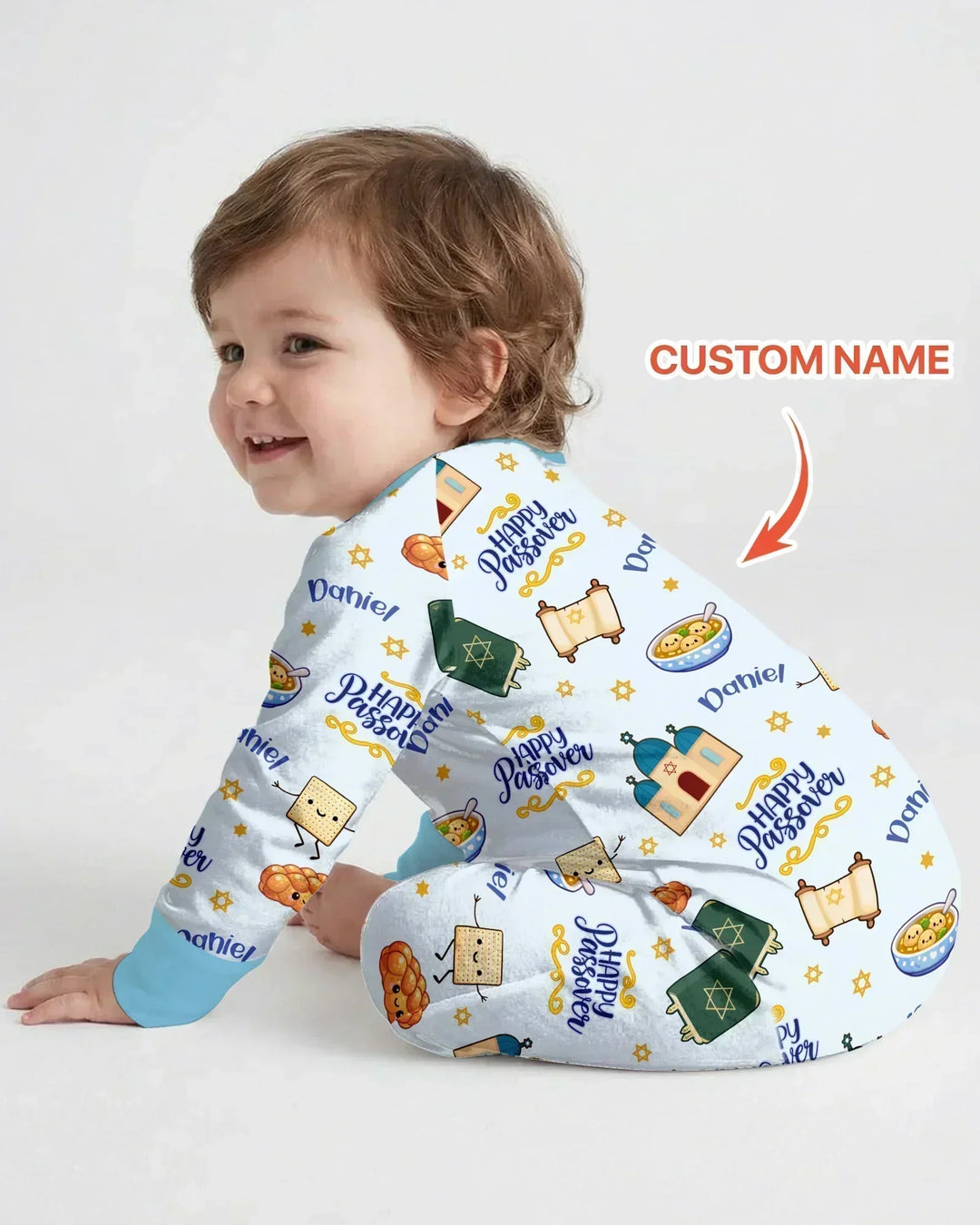 Custom name "Pesach Sameach" Bamboo Convertible Zippy