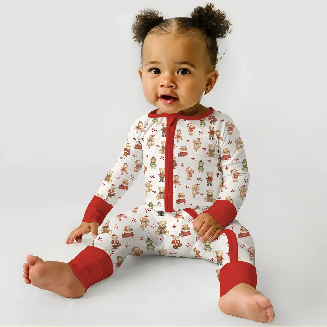 Christmas Teddy Bears Bamboo Convertible Zippy