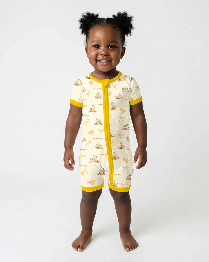 Sweat Yellow Mama Bear Shorty Zippy