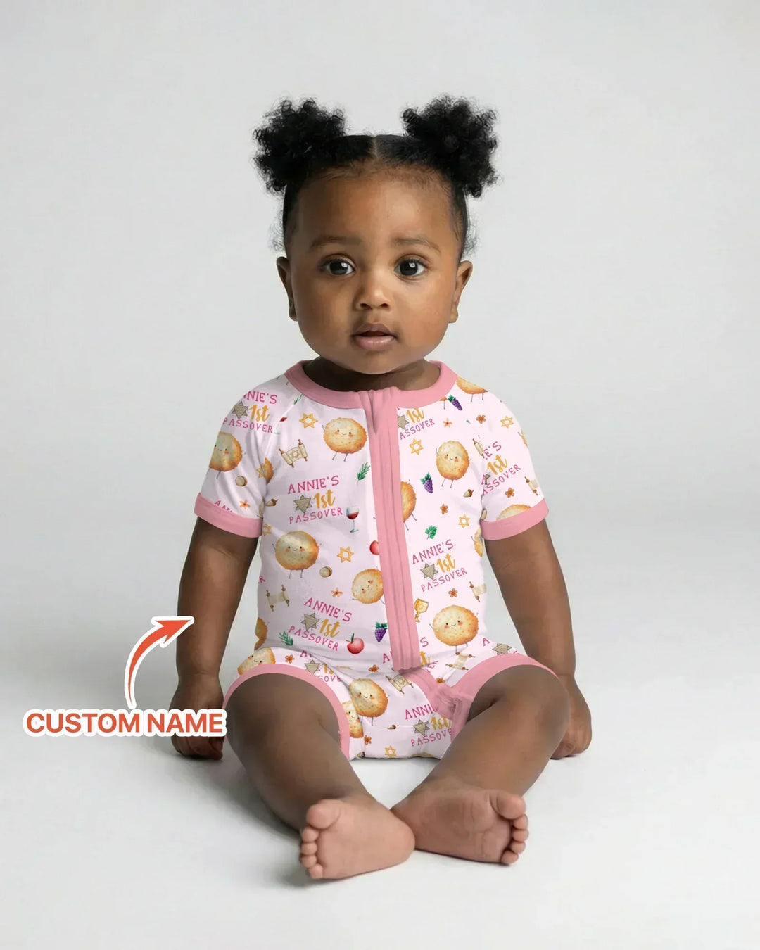 Custom Name 1st Passover Bamboo Shorty Zippy