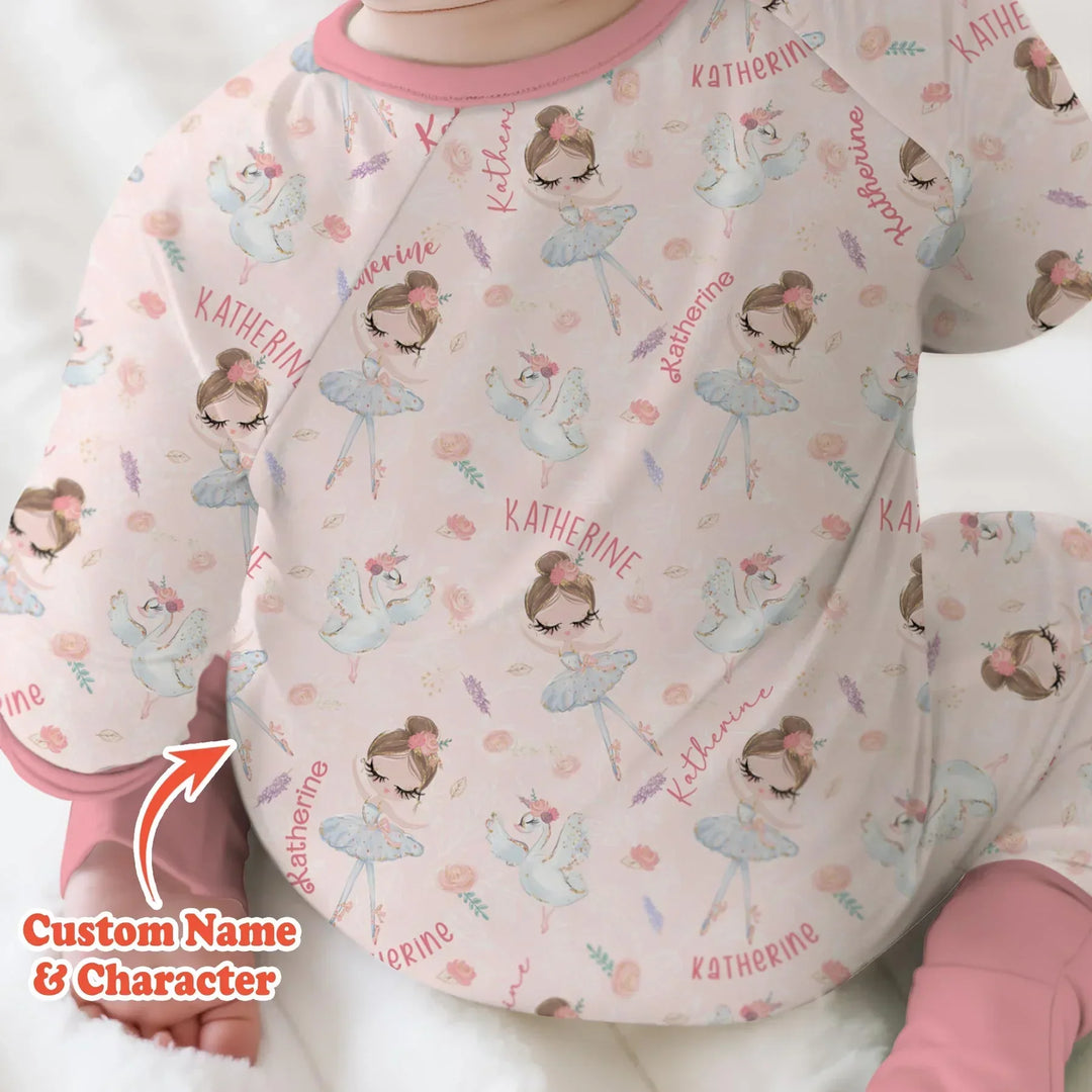 Custom Name Ballerina Doll Bamboo Convertible Zippy