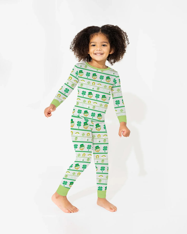 Happy Saint Patrick's Day Bamboo Two Piece Long Sleeve Pajama Set