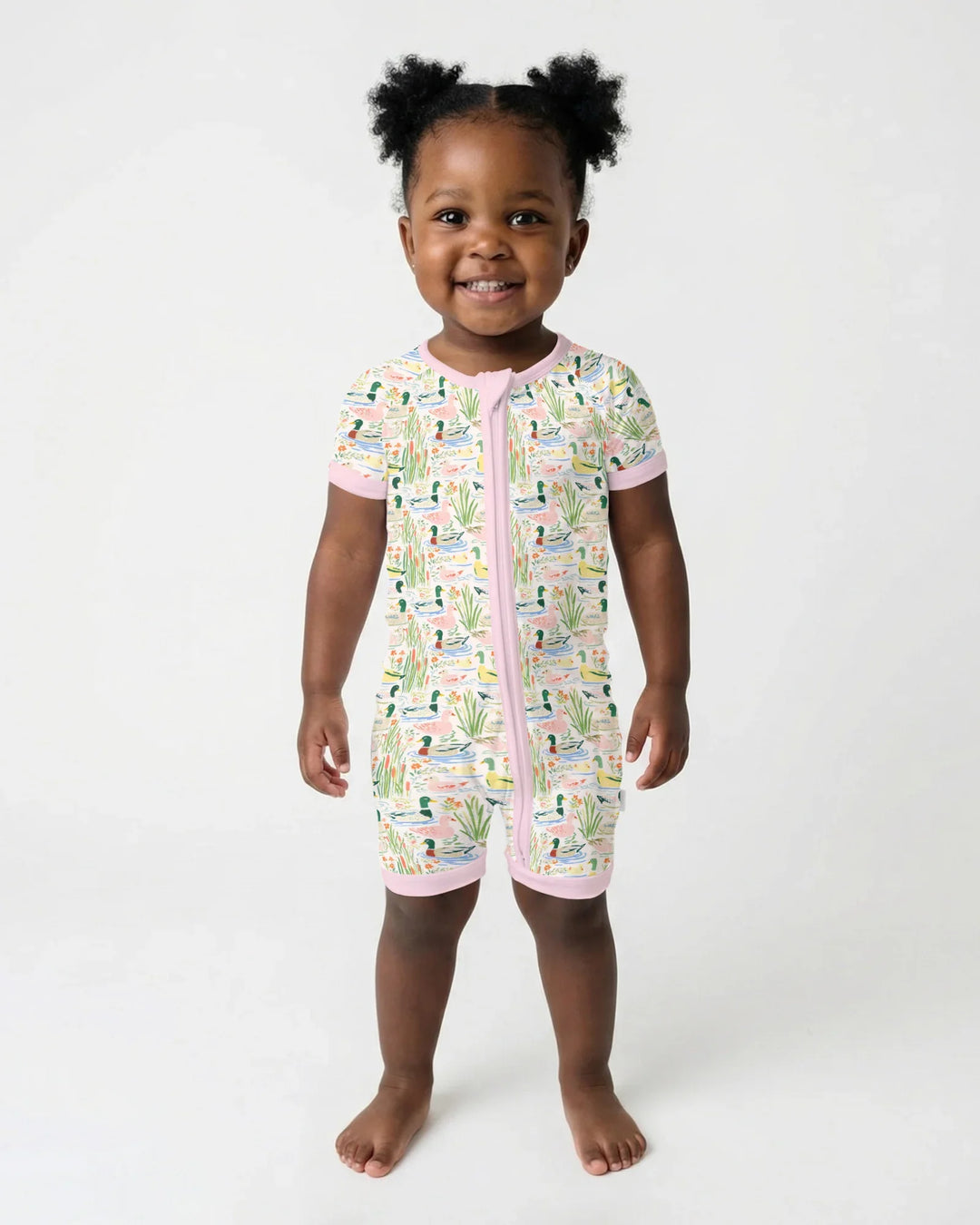 Whimsical Mallard Duck Bamboo Shorty Zippy