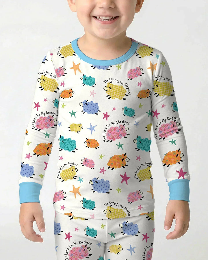 The Lord Is My Shepherd Bamboo Two Piece Long Sleeve Pajama Set