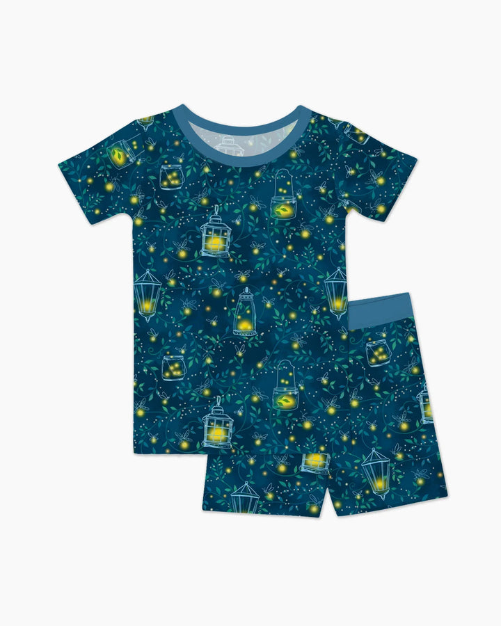 Firefly Evening Forest Bamboo Two Piece Short Sleeve Shorts Pajama Set
