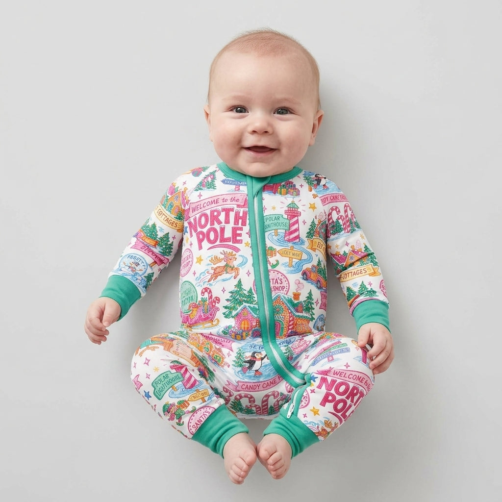 Retro North Pole Bamboo Convertible Zippy