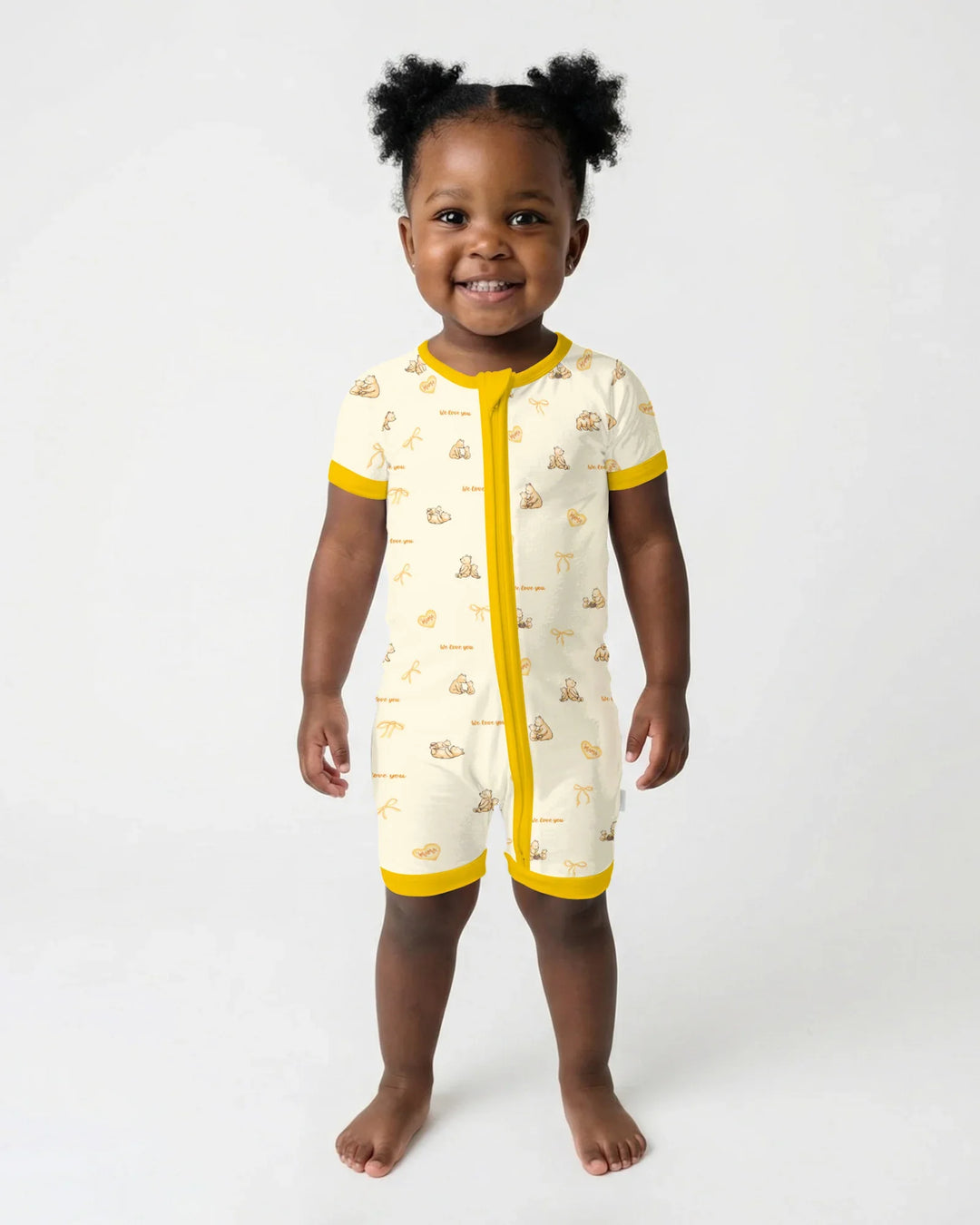 Sweat Yellow Mama Bear Shorty Zippy