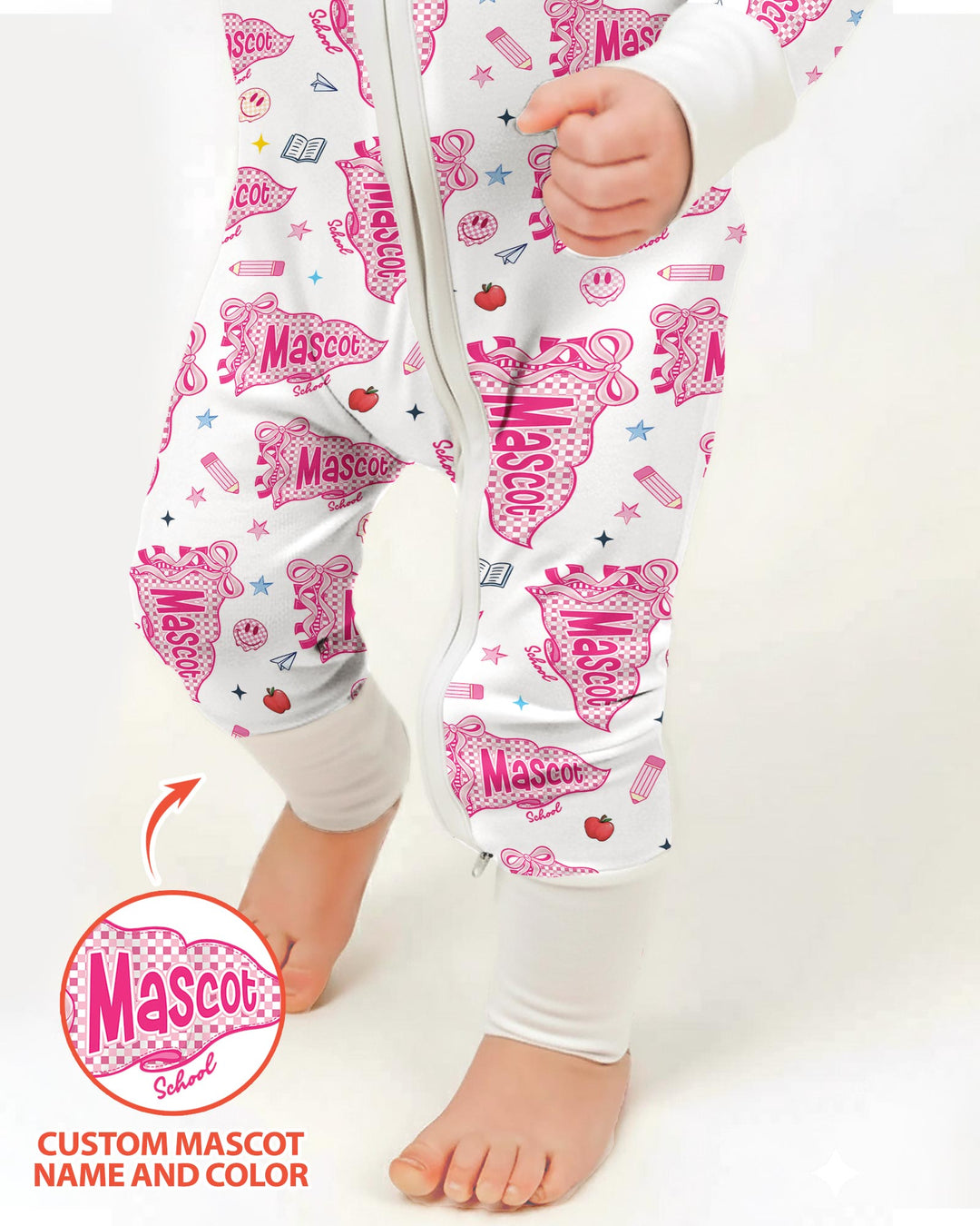 Custom Mascot School Name Bamboo Convertible Zippy