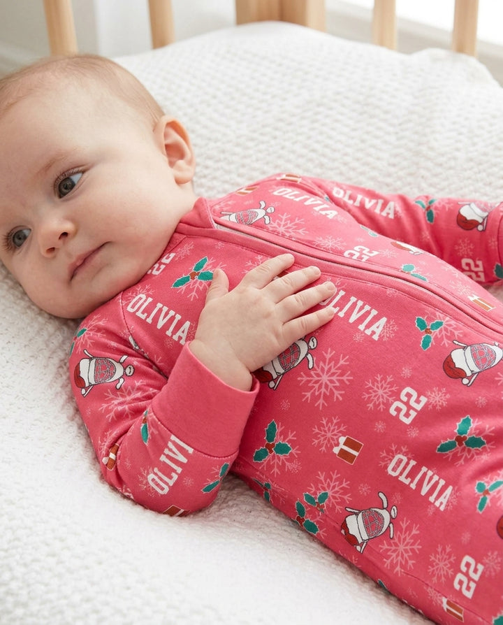 Custom Name Hockey Holiday Bamboo Convertible Zippy