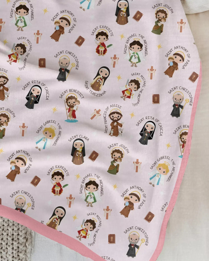 Saints in the Clouds Bamboo Blanket