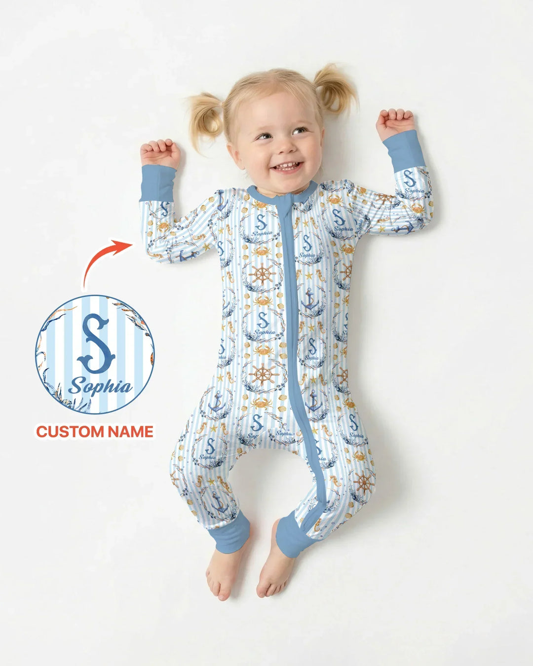 Bon Voyage Custom Name Bamboo Convertible Zippy
