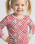 Valentine in Hearts Bamboo Two Piece Long Sleeve Pajama Set
